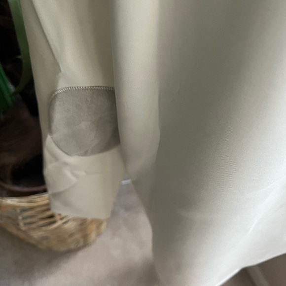 NWT Fioboc Modal Blend Elbow Patch Long Sleeve Tee:Slim Fit Cream XL - Picture 4 of 5